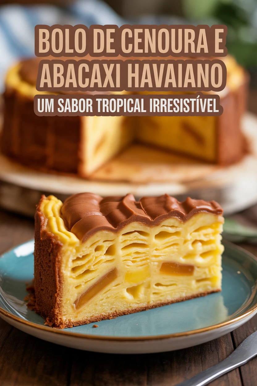 Bolo de Cenoura e Abacaxi Havaiano: Um Sabor Tropical Irresistível