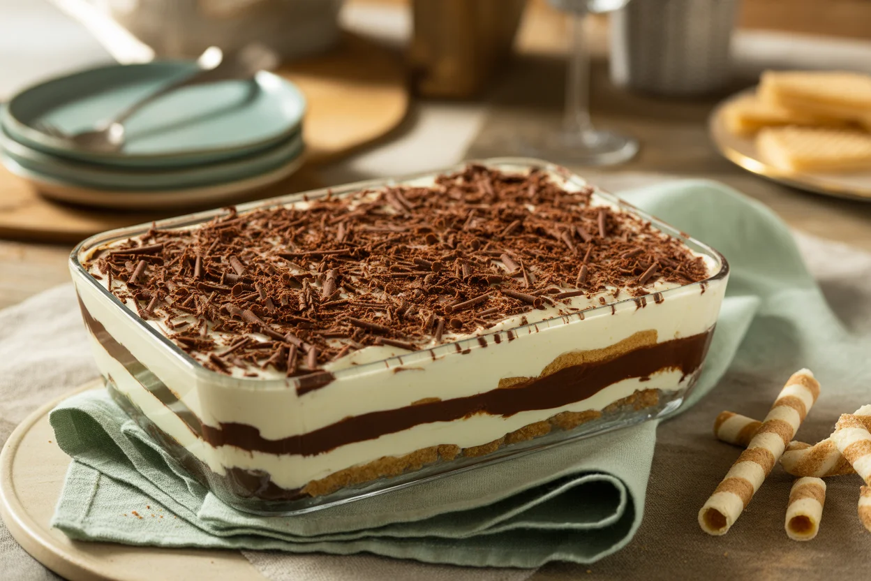 Torta de Bolacha com Creme de Ninho