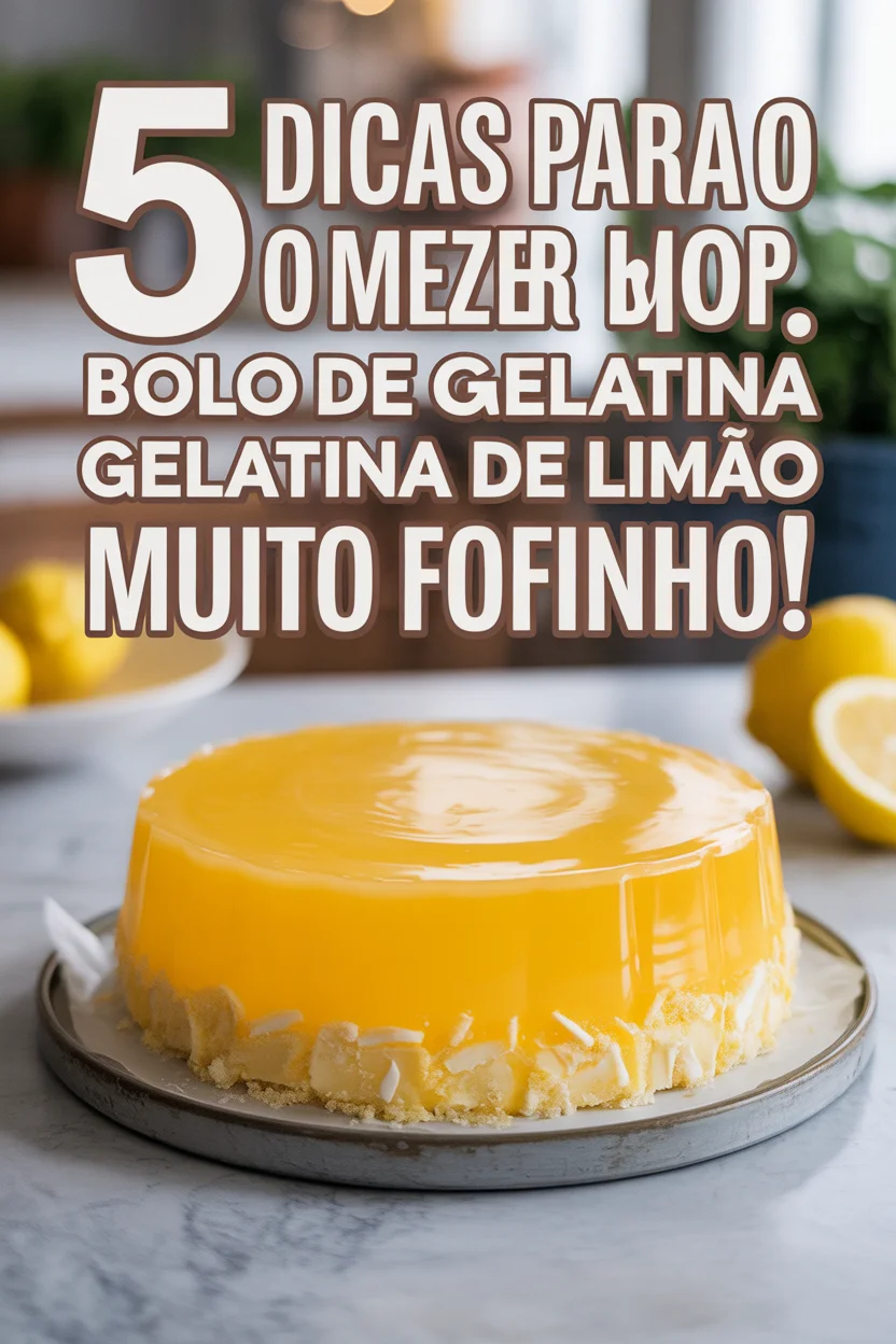 Bolo de Gelatina de Limão Muito Fofinho