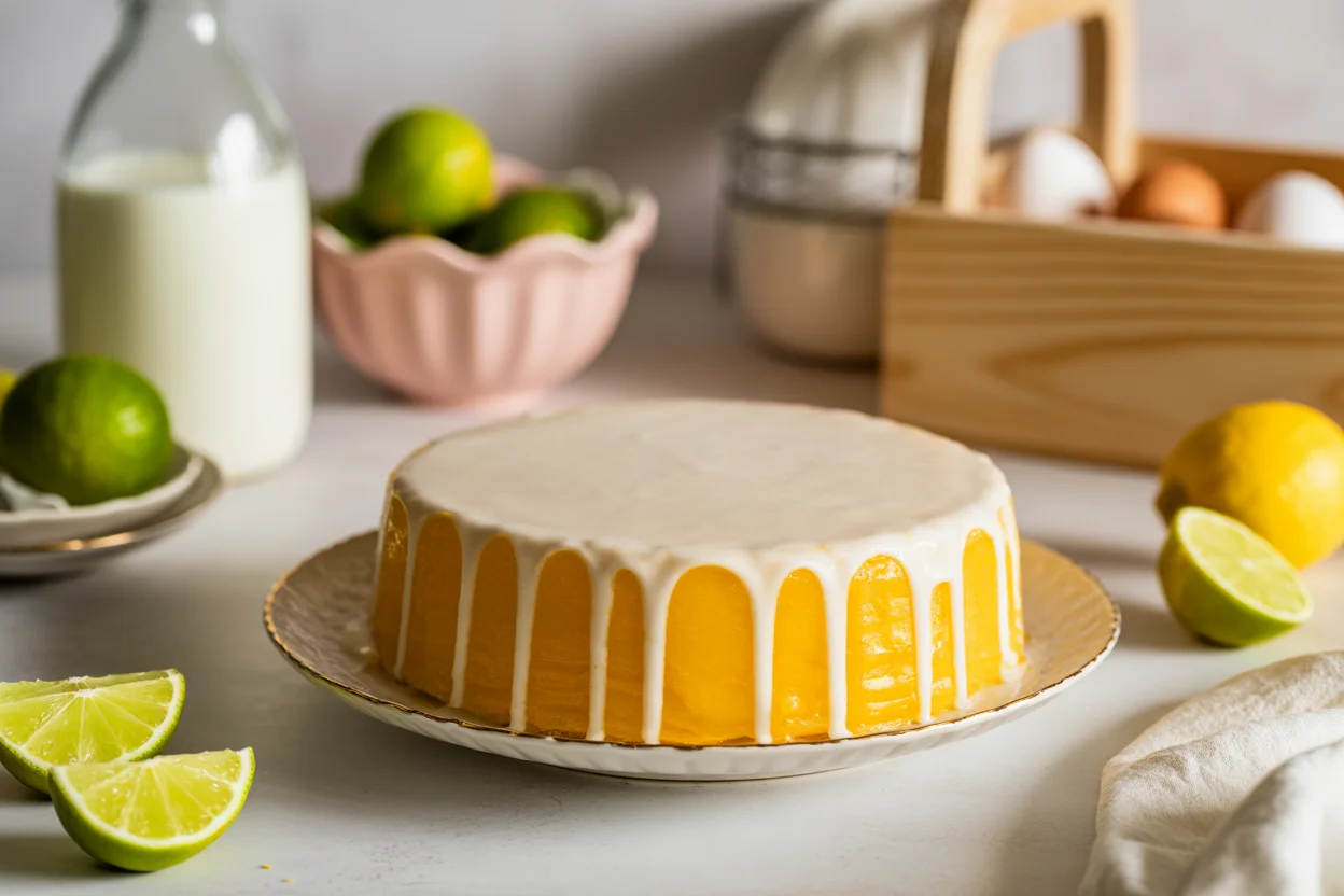 Bolo de Gelatina de Limão Muito Fofinho