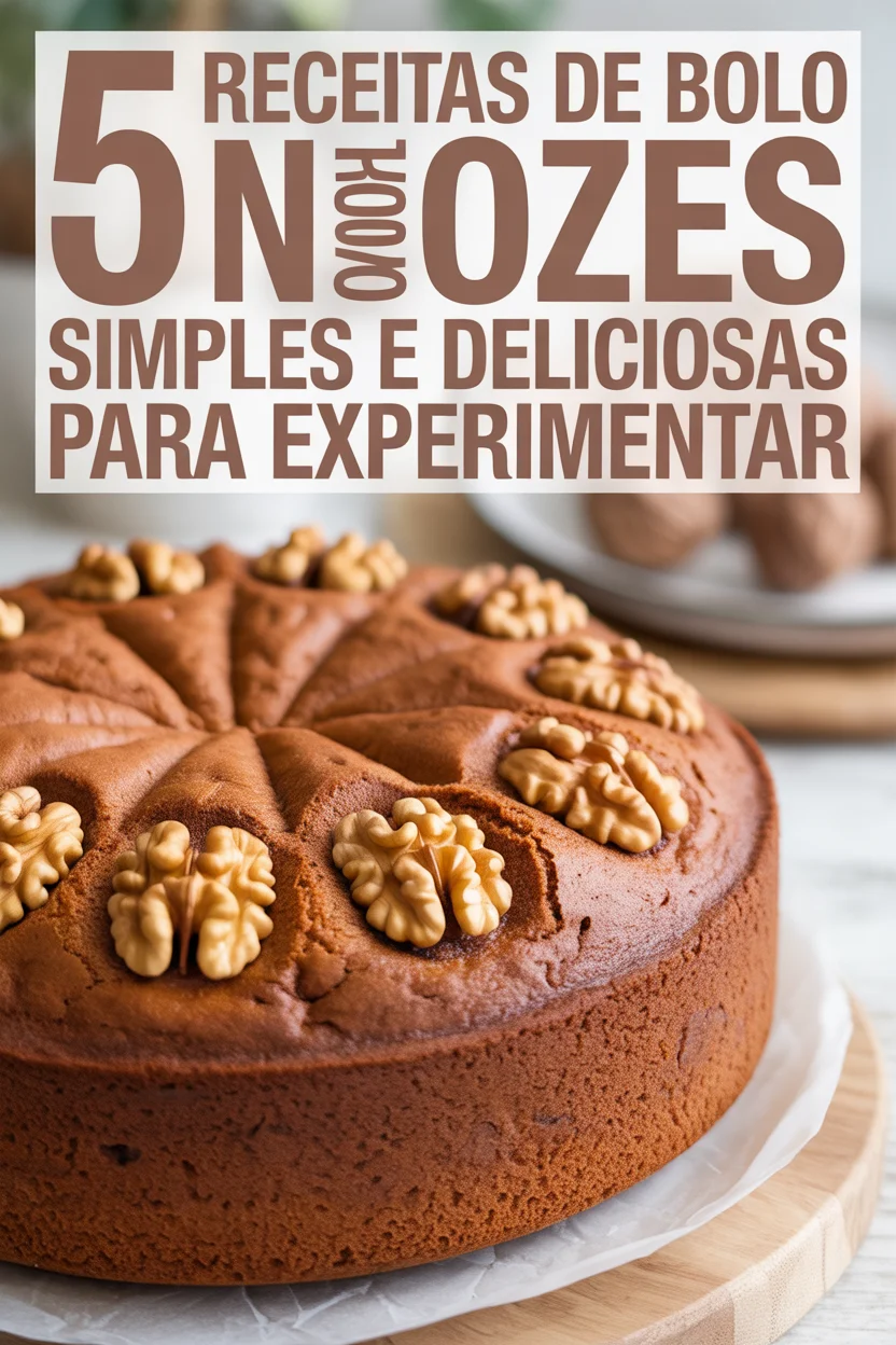 5 Receitas de Bolo de Nozes Simples e Deliciosas para Experimentar