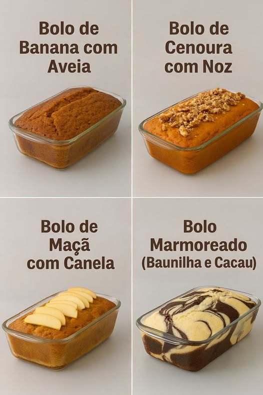 4 Receitas de bolos saudáveis