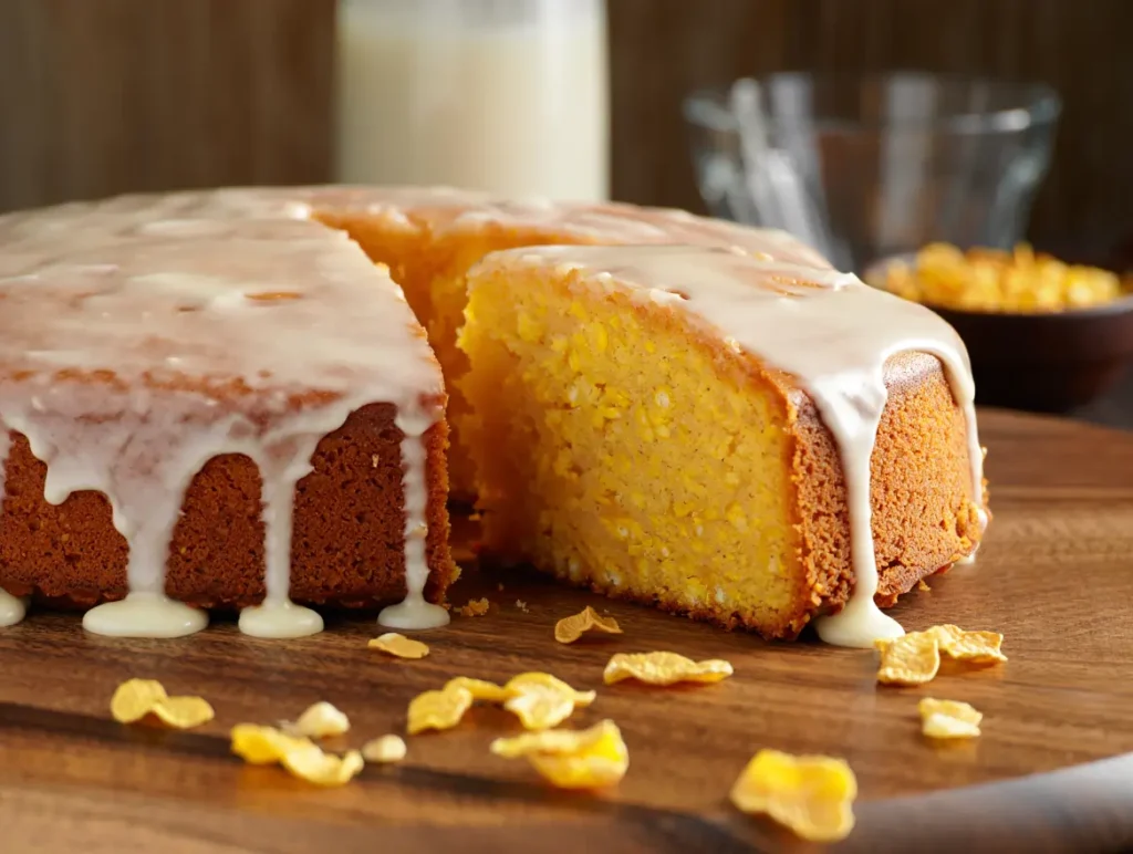 Bolo de Milho com flocão e Leite Condensado