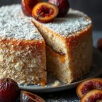 Bolo Gelado de Ló de Coco com Doce de Leite e Ameixas ingredients