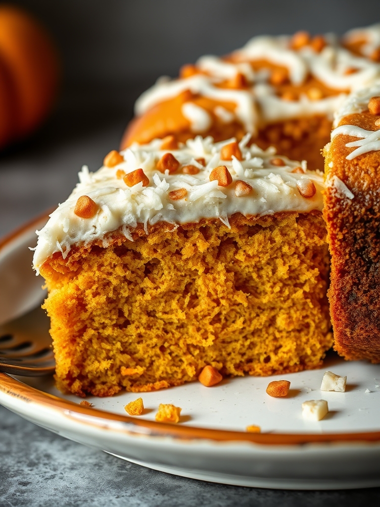 Bolo de Abóbora com Coco Saudável