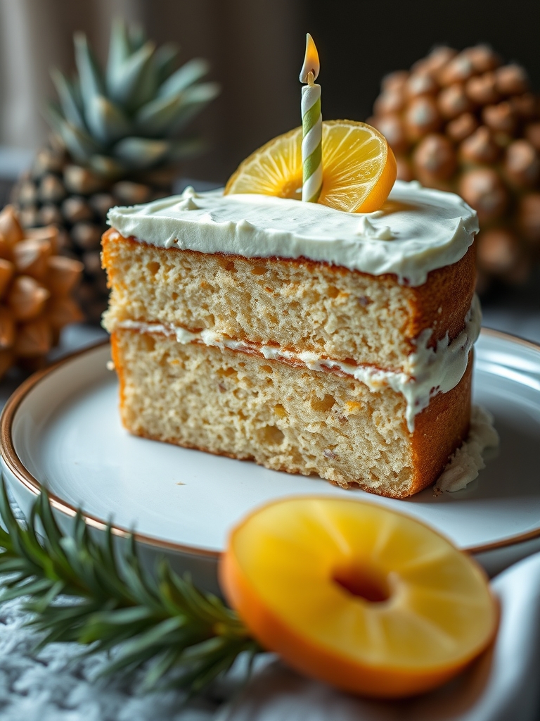 Bolo de Aniversário de Abacaxi com Leite Ninho