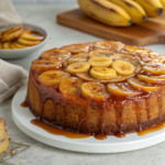 Bolo Invertido de Banana com Calda