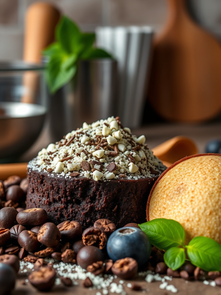 tigelas com ovos, farinha, açúcar, chocolate em pó, óleo e leite organizadas sobre bancada clara para preparar bolo de chocolate