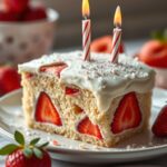 Bolo de Aniversário Sabor Morango e Leite Ninho