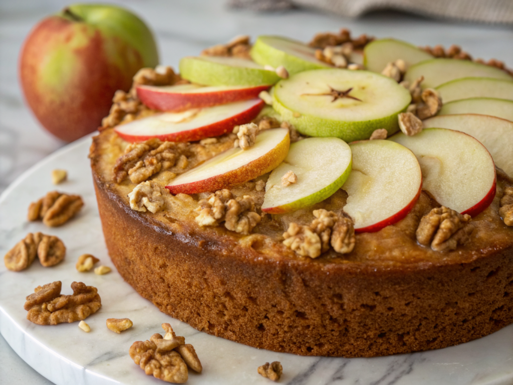 Bolo de Banana com Maçã e Nozes