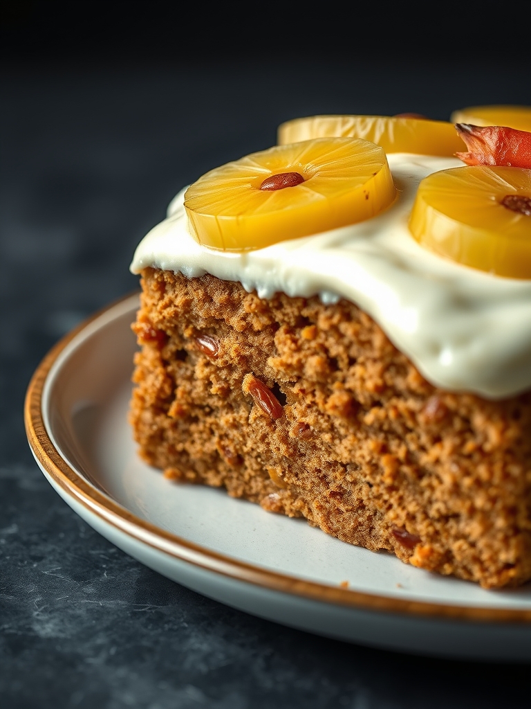 Bolo de Cenoura com Abacaxi e Cobertura Cremosa