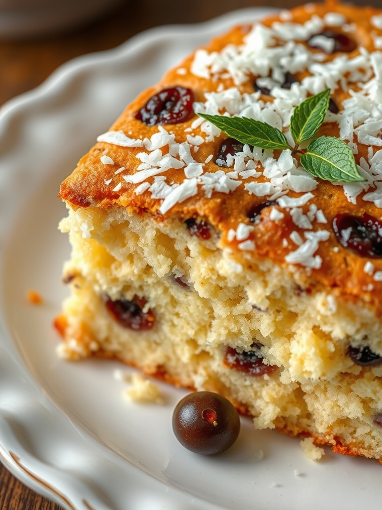 Receita de Bolo de Coco com Ameixa