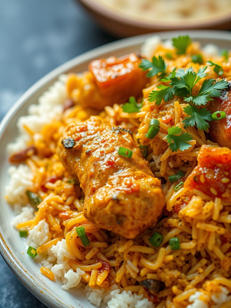 biryani de frango estilo indiano