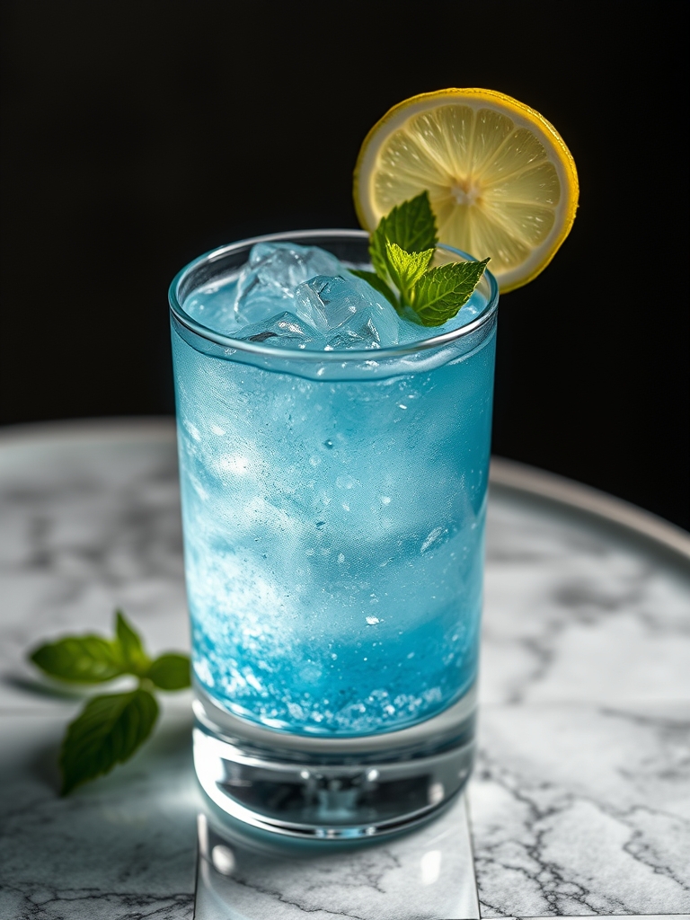 drink azul glacial sem álcool