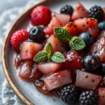 drink com vinagre balsâmico e frutas vermelhas