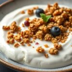 iogurte proteico com granola caseira