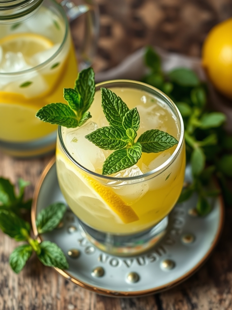 limonada com pimenta e hortelã