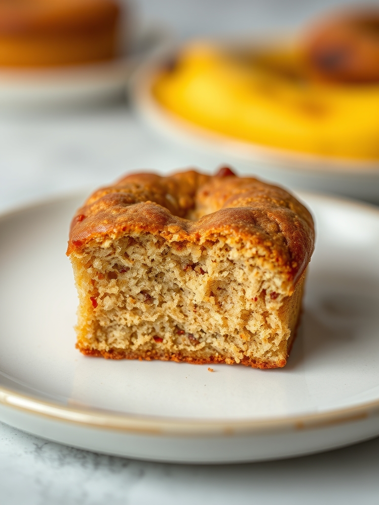 mini bolo proteico de banana