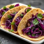 tacos de repolho roxo